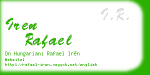 iren rafael business card